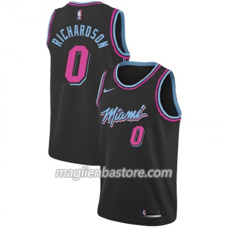Maglia NBA Miami Heat Josh Richardson 0 2018-19 Nike City Edition Nero Swingman - Uomo